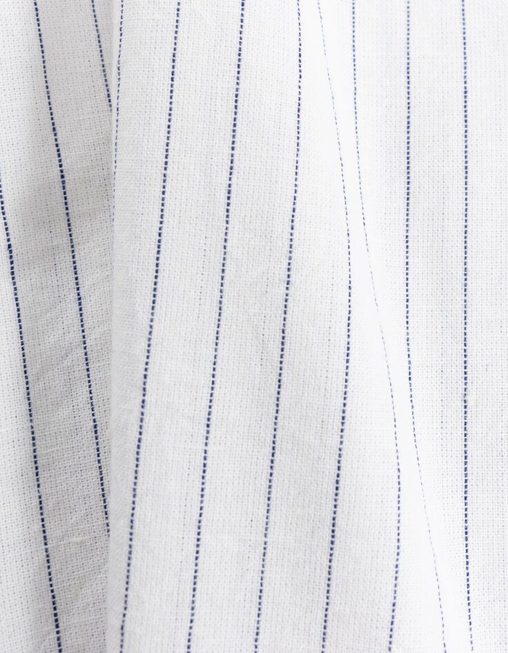 Chemise crème motifs rayures maxi ancre garçon-9