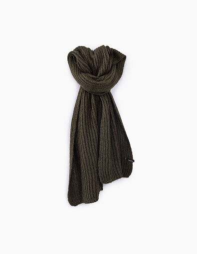Khaki Damenschal aus Flauschstrick - IKKS