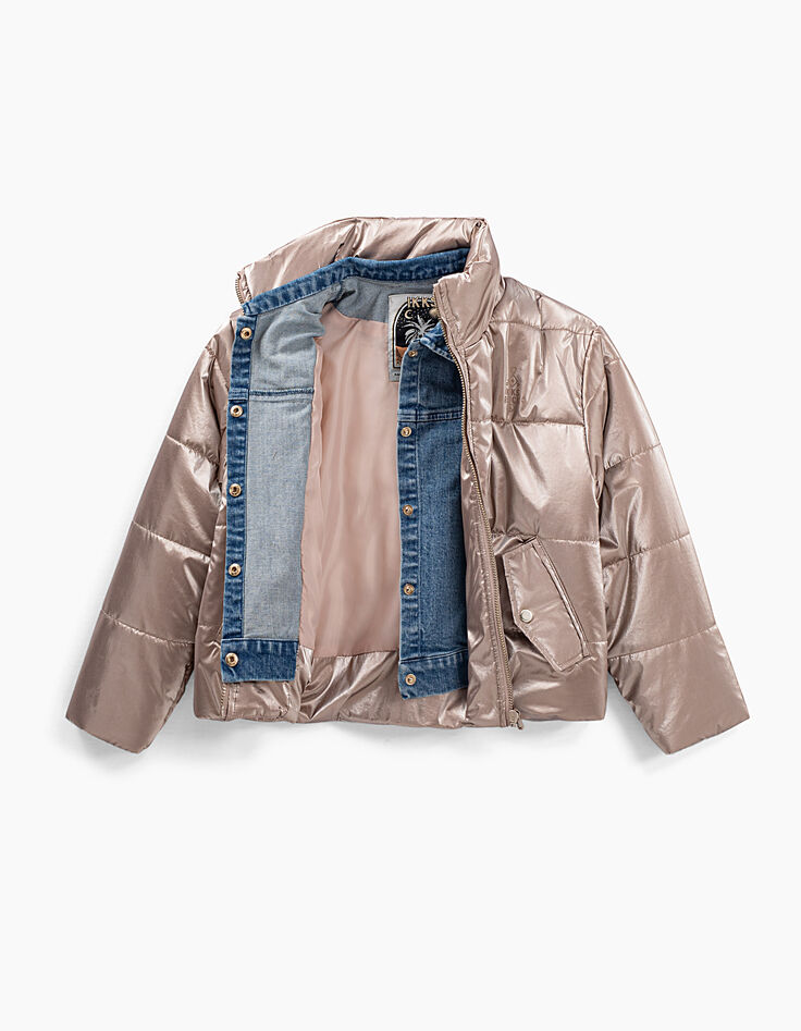 Doudoune champagne parmenture jean fille-7