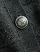 Women’s grey knit striped sequin-embroidered cardigan-7