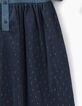 Vestido camisero índigo bi-tejido con tul niña-5