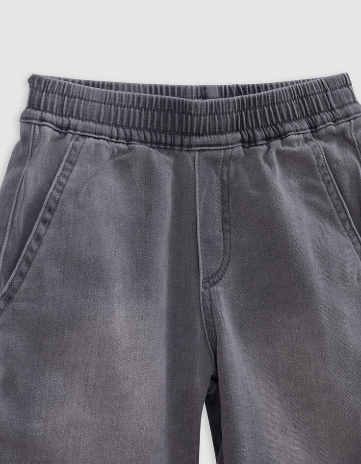 Graue Jungen-JOGGER-LOOSE-Bermudas, Waterless-5