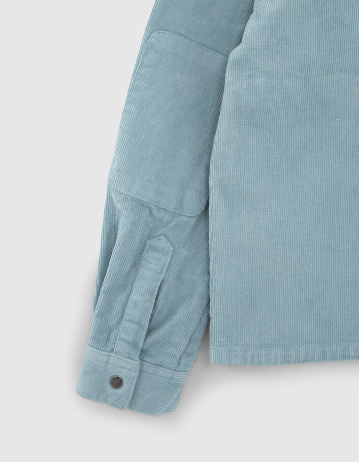 Boys’ green needlecord shirt-7
