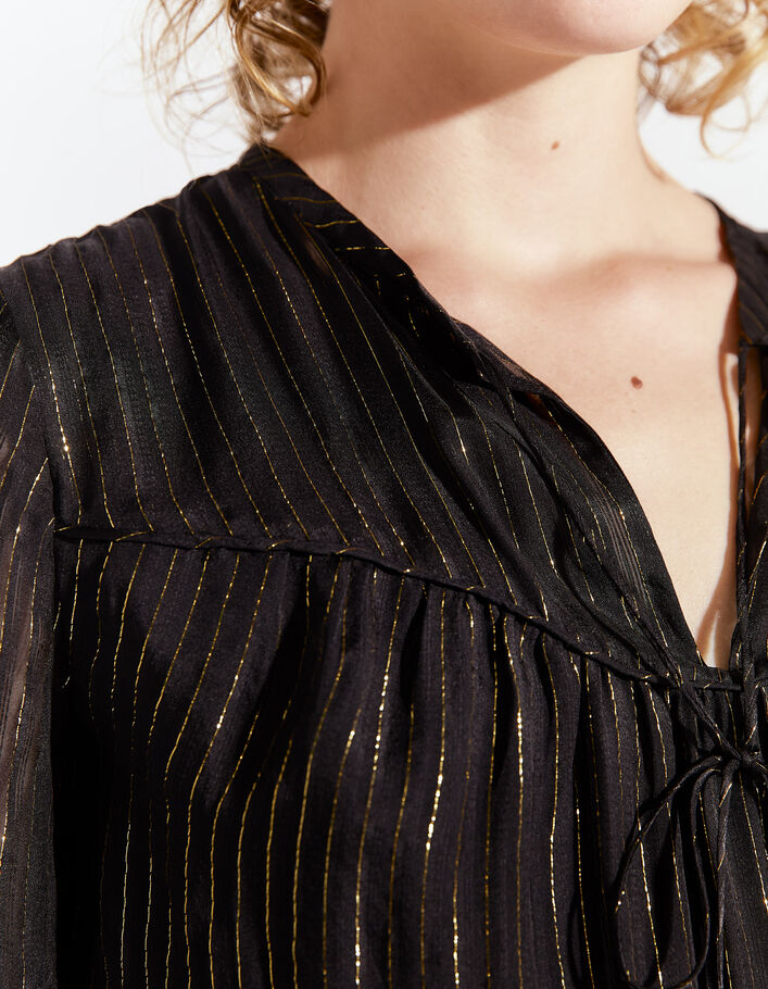 Women’s silk and gold thread Pure Edition long dress - IKKS