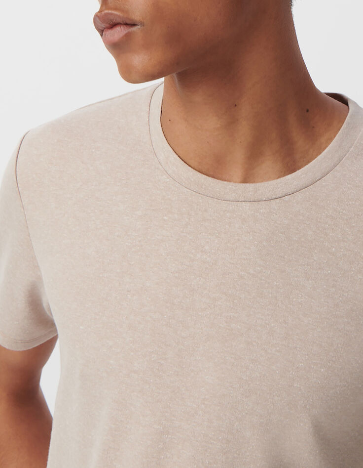 Herren-T-Shirt, sandfarben, Hanfmix DRY FAST-4