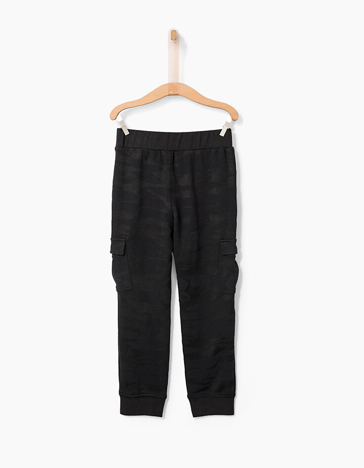 Pantalon jogging gris camouflage à poches garçon-3