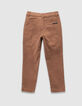 Blauwe loose chinobroek jongens-3