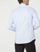 Chemise rayée bleue homme-3