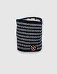 Gorro y cuello navy rayas blancas punto bebé niño -5