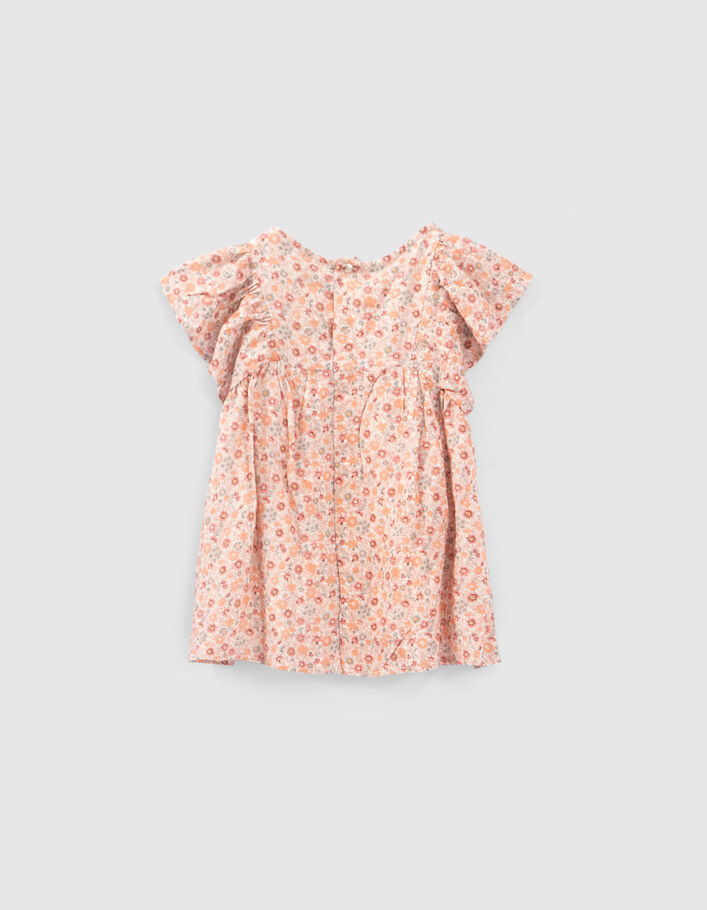 Vestido melocotón flores mini Ecovero™ bebé niña - IKKS
