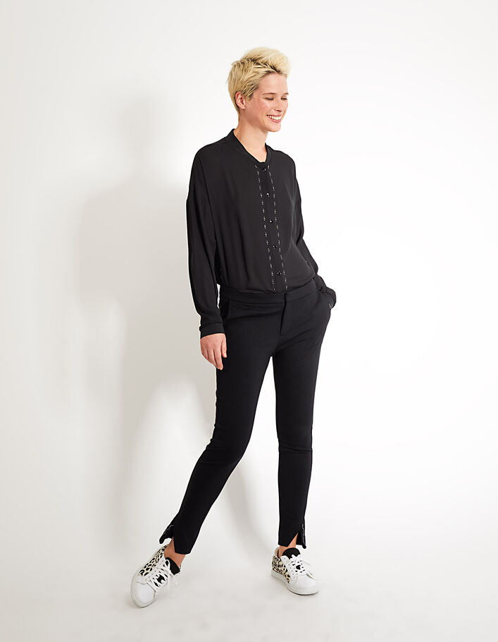 I.Code black Milano knit suit trousers - IKKS