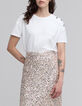 White women's t-shirt with jewel on the shoulder-2