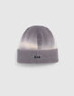 Boy's grey tie and dye knit hat with mask cut-out-2