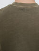 Hellkhaki Herrenshirt mit Tunikakragen-4