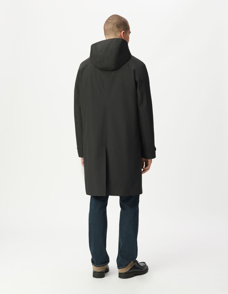 Schwarzer 2-in-1-Parka für Herren-3 Schwarzer 2-in-1-Parka für Herren-3