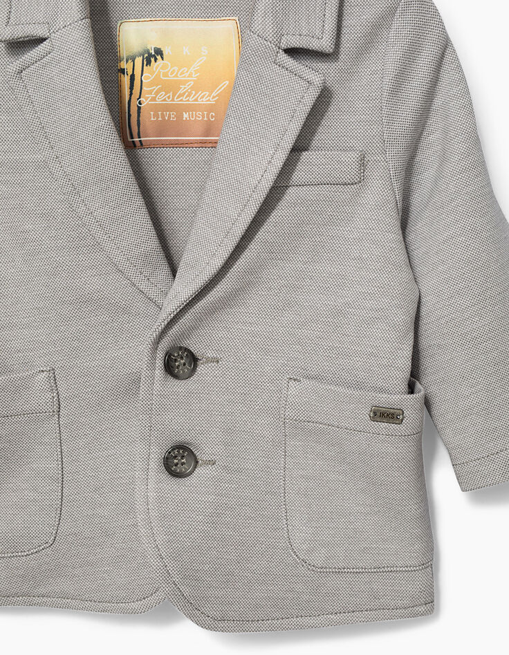 Baby boys' grey semi-plain suit jacket-2