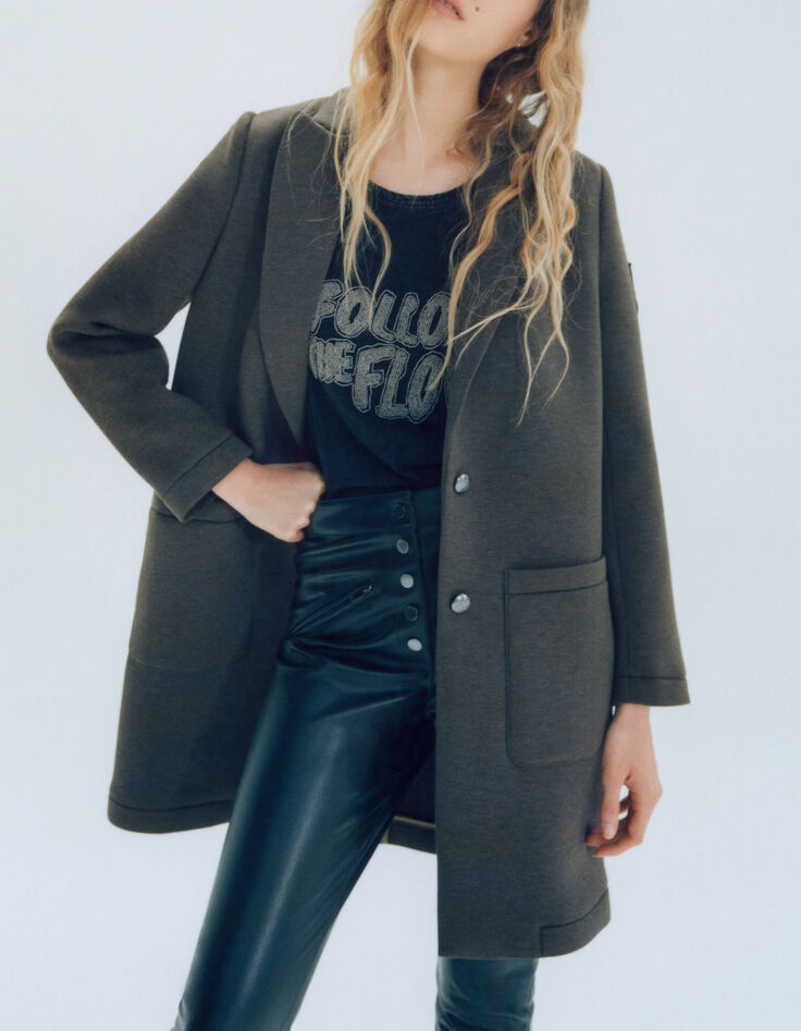 Abrigo líquen punto neopreno insignia army mujer-1