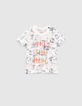 Tee-shirt blanc French West Coast bio bébé garçon -1