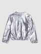 Bomber silver sequins brodés fille-6