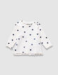 Ensemble t-shirt blanc, robe et bloomer roses bébé fille-6