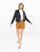 Veste noire en lin esprit motard I.Code-6