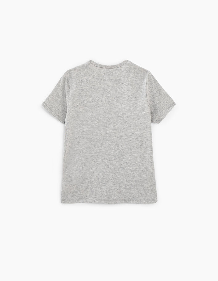 Camiseta gris jaspeado medio tablas surf algodón bio niño  - IKKS