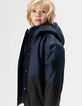 Boys’ navy and black water-repellent hooded parka-2