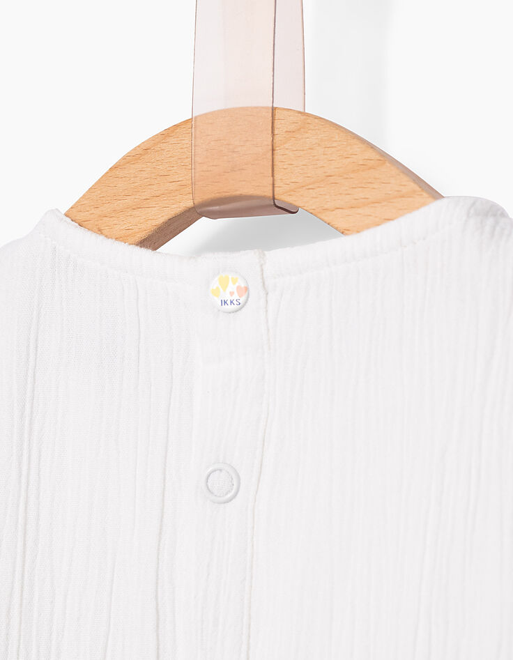 Witte jurk met borduursel voor babymeisjes-7