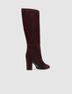 Botas de tacón burdeos ante mujer-3