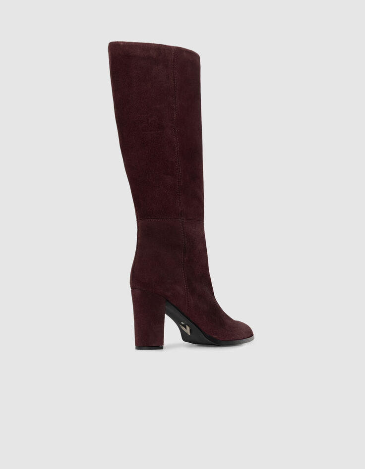 Botas de tacón burdeos ante mujer-3 Botas de tacón burdeos ante mujer-3
