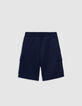 Marineblaue BATTLE-Jungenbermudas mit Palmenmotiv-6