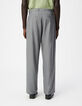 Men's grey suit pants with pleats-3