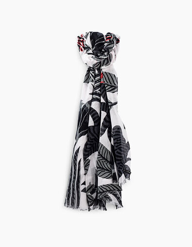 Chèche en coton jacquard motif zèbre femme - IKKS