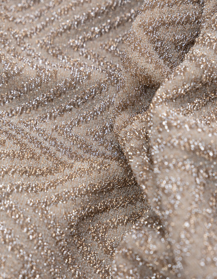 Robe habill&eacute;e dor&eacute;e ample &agrave; nouer dos Femme-7