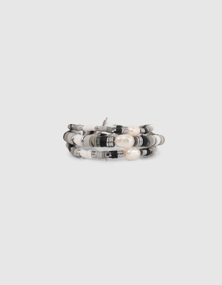 Armbanden zilverkleurig, wit, grijs, zwart Dames -5