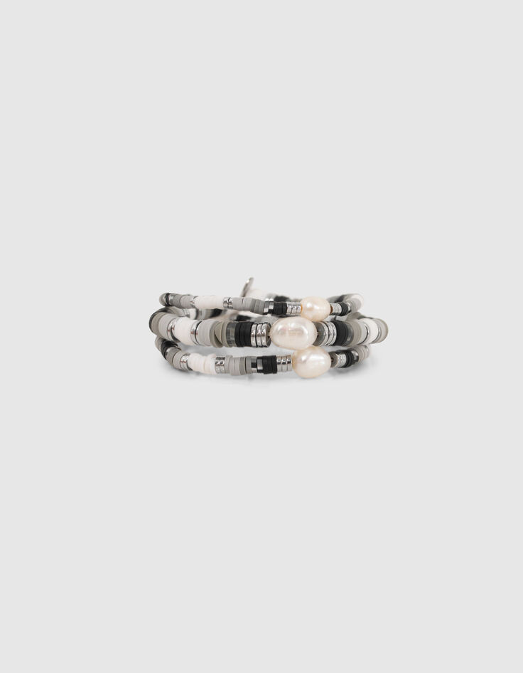 Armbanden zilverkleurig, wit, grijs, zwart Dames -5 Armbanden zilverkleurig, wit, grijs, zwart Dames -5