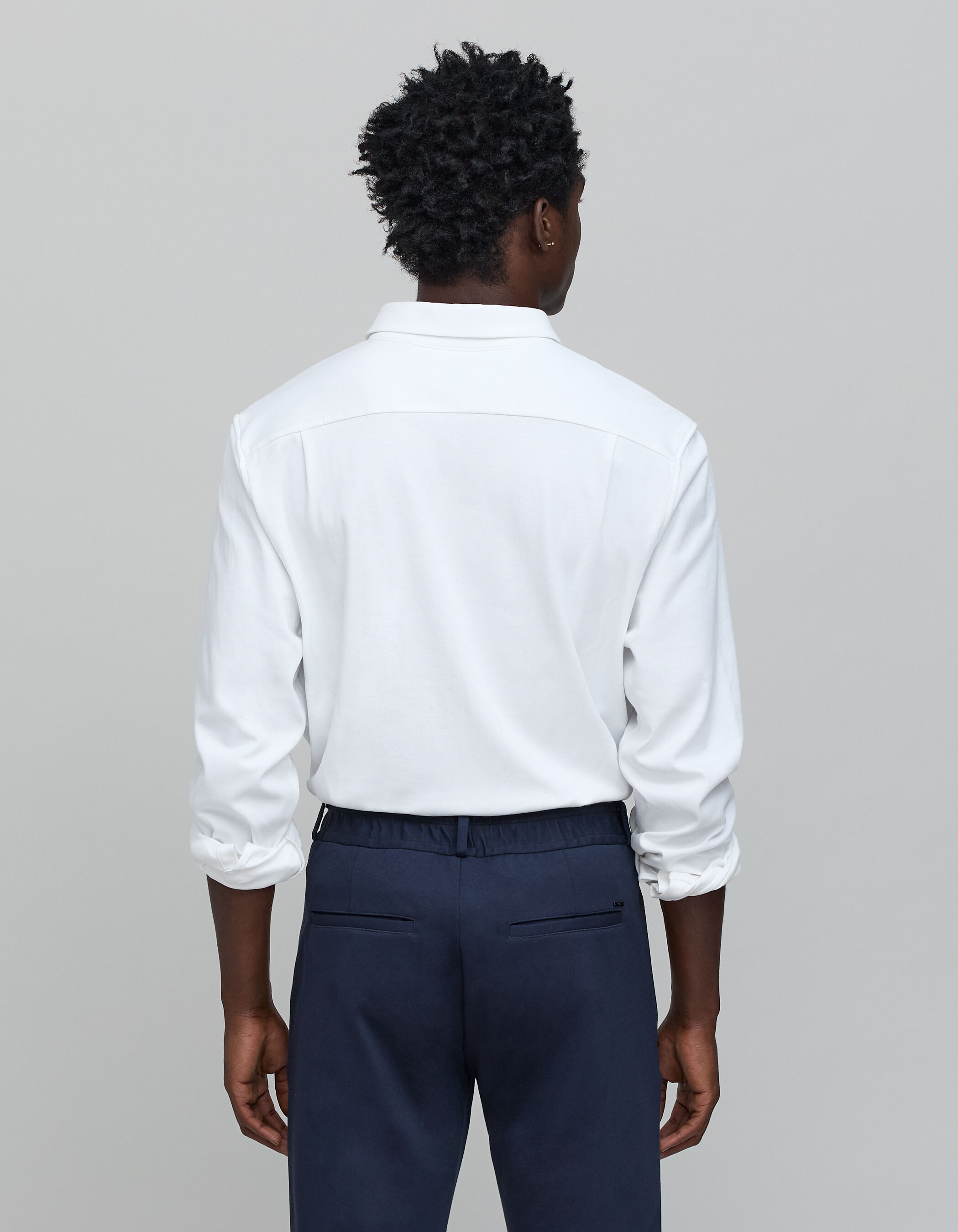 Wit EASY overhemd ABSOLUTE DRY in tricot Heren IKKS