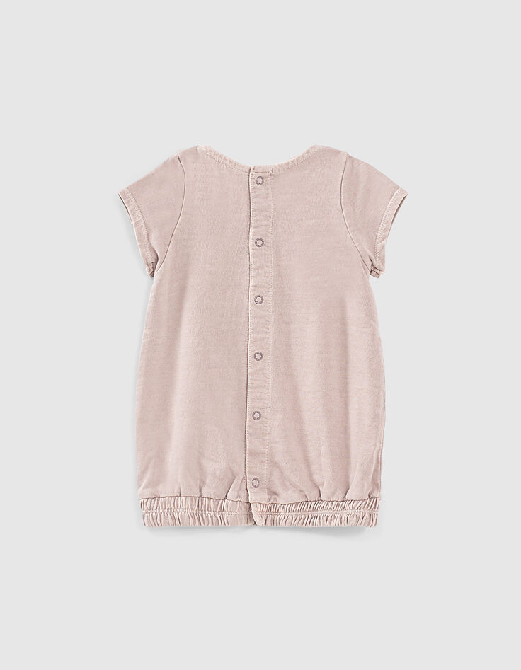 Parma Babymädchen-Sweatstoffkleid, Bio-Molleton, Prägung-3