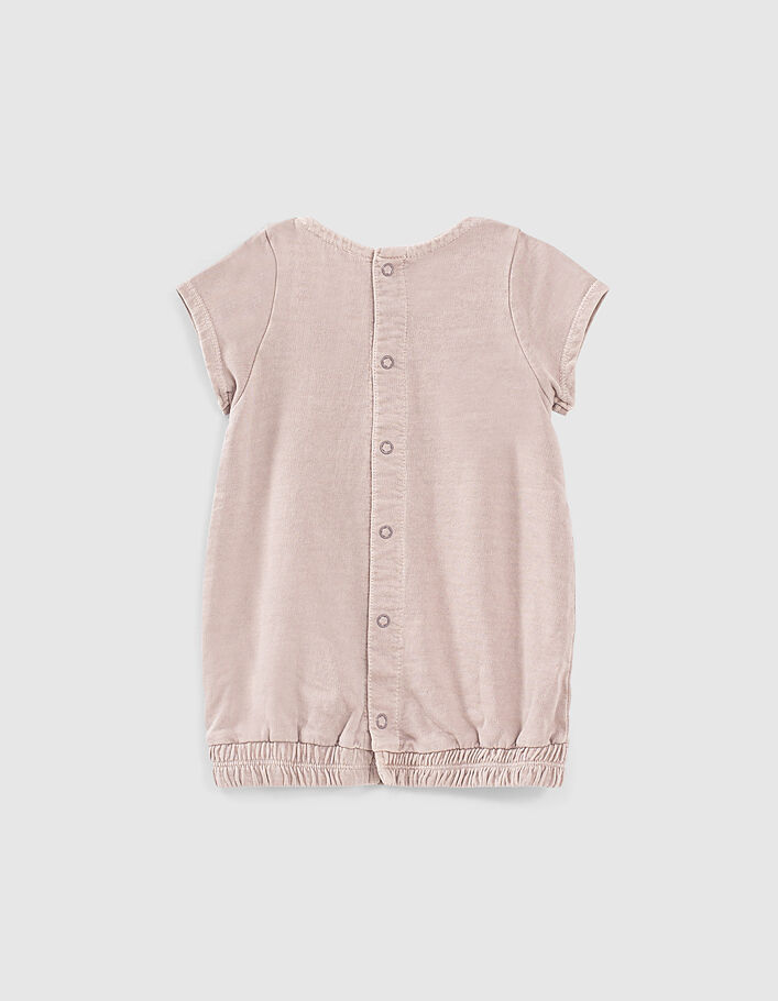 Baby girls’ violet embossed organic sweatshirt dress - IKKS