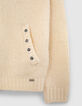 Girls’ ecru studded hooded cardigan-5