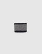 Snood noir tricot chiné badge logo bébé garçon-3