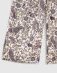 Wijde ecru broek Ecovero® kasjmierprint meisjes-4