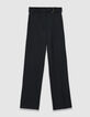 Pantalon de tailleur marine large rayures tennis Femme-6