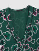 Robe verte maxi floral Femme-4