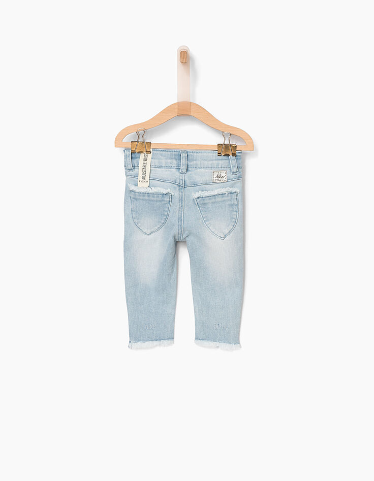 Stone blue Babyjeans mit Fransendetail-2