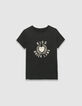 Graues Damen-T-Shirt Biobaumwolle Schriftzug Herzmotiv-5
