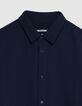 Herren slim navy seersucker DRY FAST Hemd-6