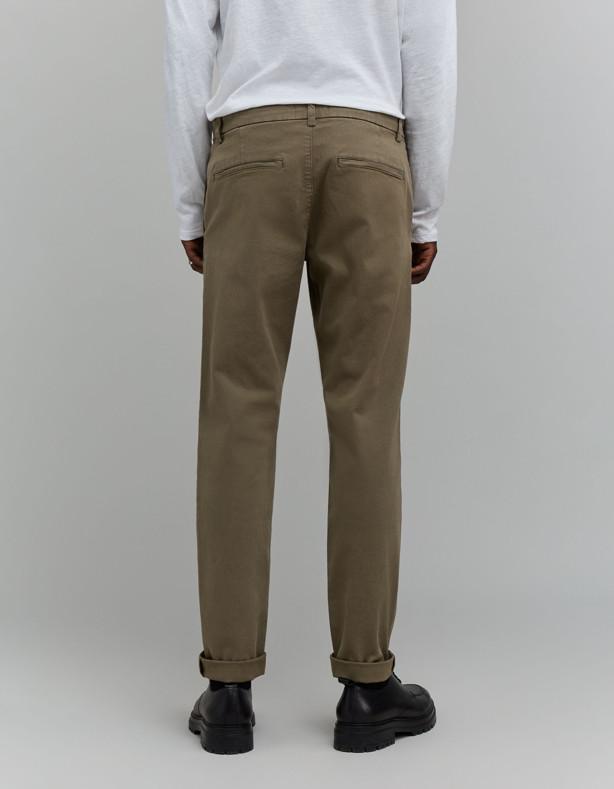 Pantalon chino kaki homme outlet