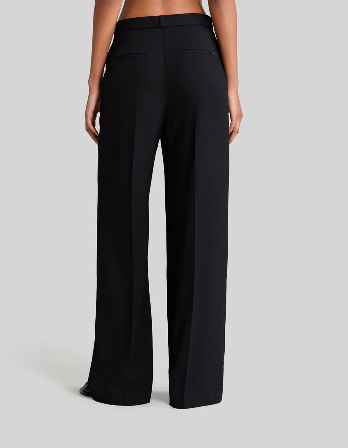 Pantalon large noir taille haute Femme - IKKS