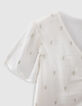 Blouse blanc cass&eacute; broderies dor&eacute;es fille-6